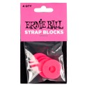 Ernie Ball Strap Blocks 4pk - Pink