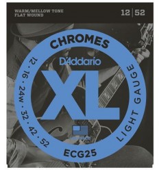 D-Addario ECG25 Chromes Flat Wound Light 12-52