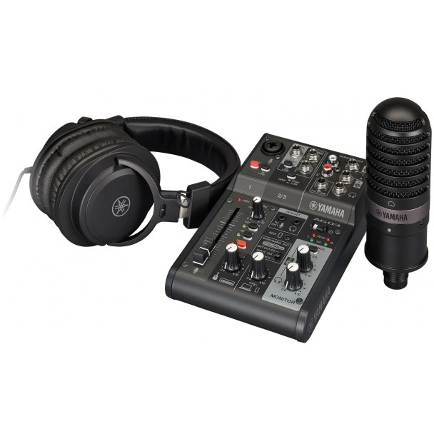 DTM・DAW YAMAHA AG03 MK2 LIVE STREAMING PACK Yamaha AG 03 MK2 Live Streaming Pack Black Pachet Livestreaming