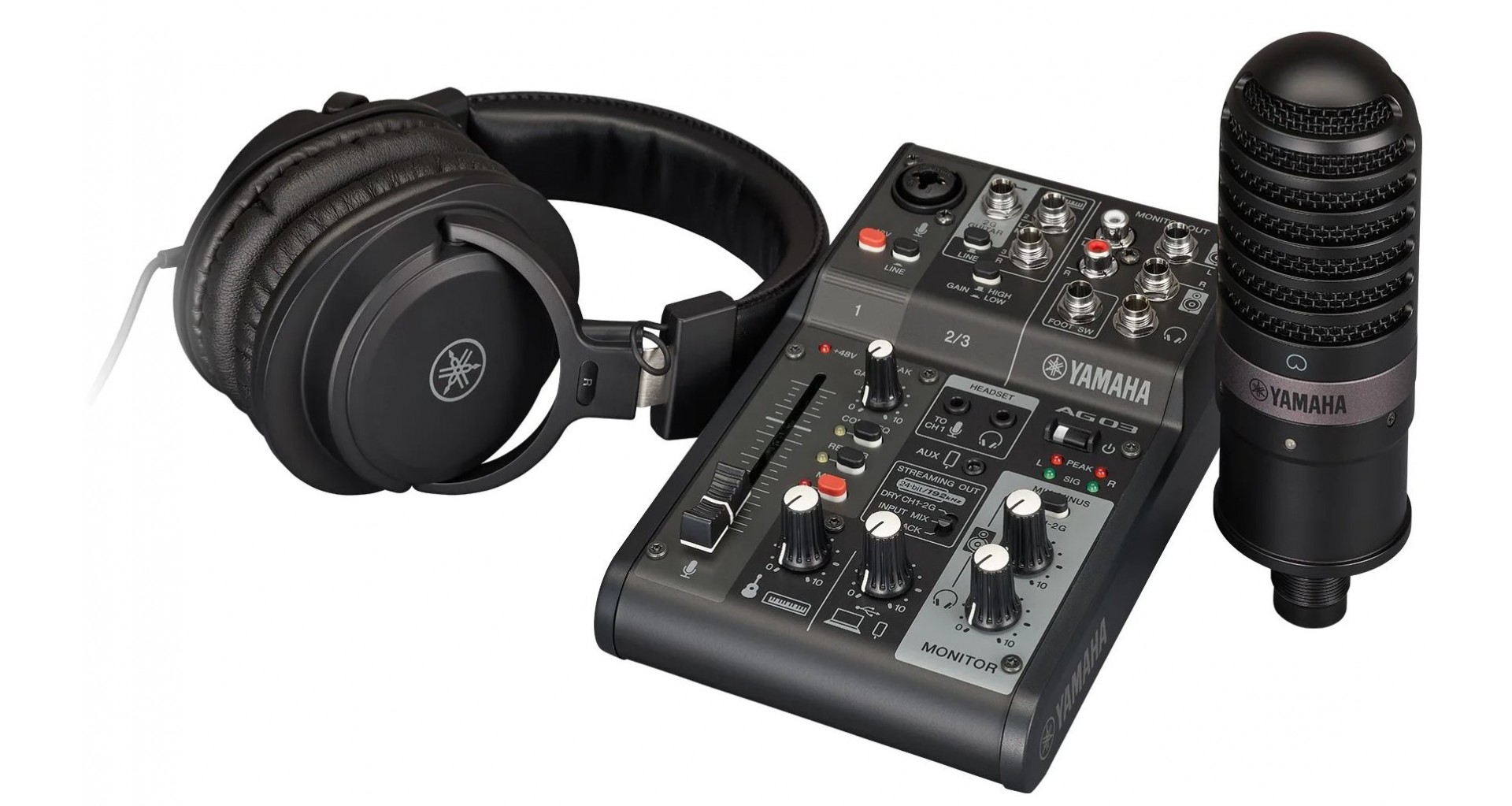 Yamaha AG 03 MK2 Live Streaming Pack Black Pachet Livestreaming