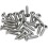 Fender Pickguard/Control Plate Mounting Screws (24) Chrome