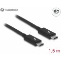 Delock 1.5 m 5 A Black (20 Gb/s) 84846