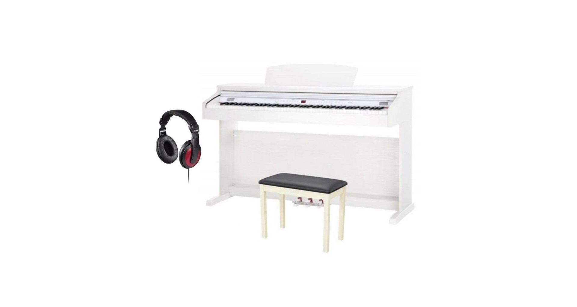 Flame Digital Piano 50-WH Set + casti - Zeedo Shop