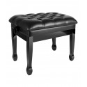 Flame Piano Bench Leather Black 25B