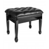 Flame Piano Bench Leather Black 25B