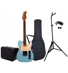 Pachete Zeedo Shop JET Guitars JT-300 BL R + Combo portabil si Accesorii