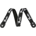Fender Quick Grip Locking End Black, White Running Logo, 2"