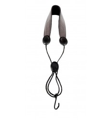 Classic Cantabile SGL Leather Saxophone Neck Strap Silver