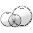 Evans EC2S Clear Fusion Tompack 10 inch, 12 inch, 14 inch ETP-EC2SCLR-F