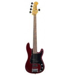Prodipe Guitars PJ90 RA Alder 5 Trans Red
