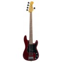 Prodipe Guitars PJ90 RA Alder 5 Trans Red