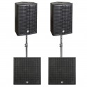 2 x HK Audio LINEAR 5 MK II 110 XA + 2 x LINEAR 5 MK II 115 Sub A + Stative