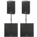 2 x HK Audio LINEAR 5 MK II 112 XA + 2 x LINEAR 5 MK II 118 Sub A + Stative