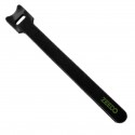 Zeedo Velcro Cable Tie Negru Logo Verde 12 x 200 mm