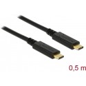 Delock USB 3.1 Gen 2 (10 Gbps) 0.5 m PD 3 A E-Marker 83042
