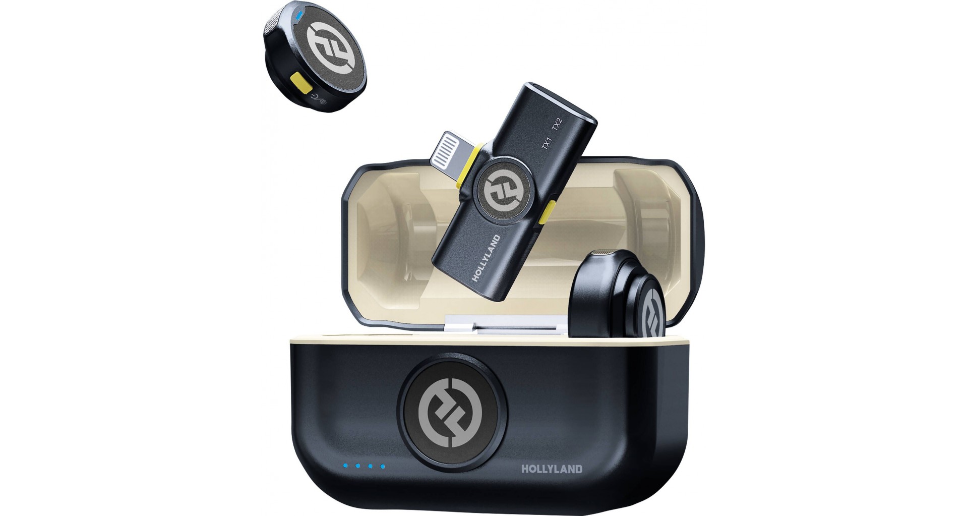 HOLLYLAND　Lark M2 with Lighting Plug Hollyland Lark M2 Lightning - Wireless Lavalier Microphone with Lightn