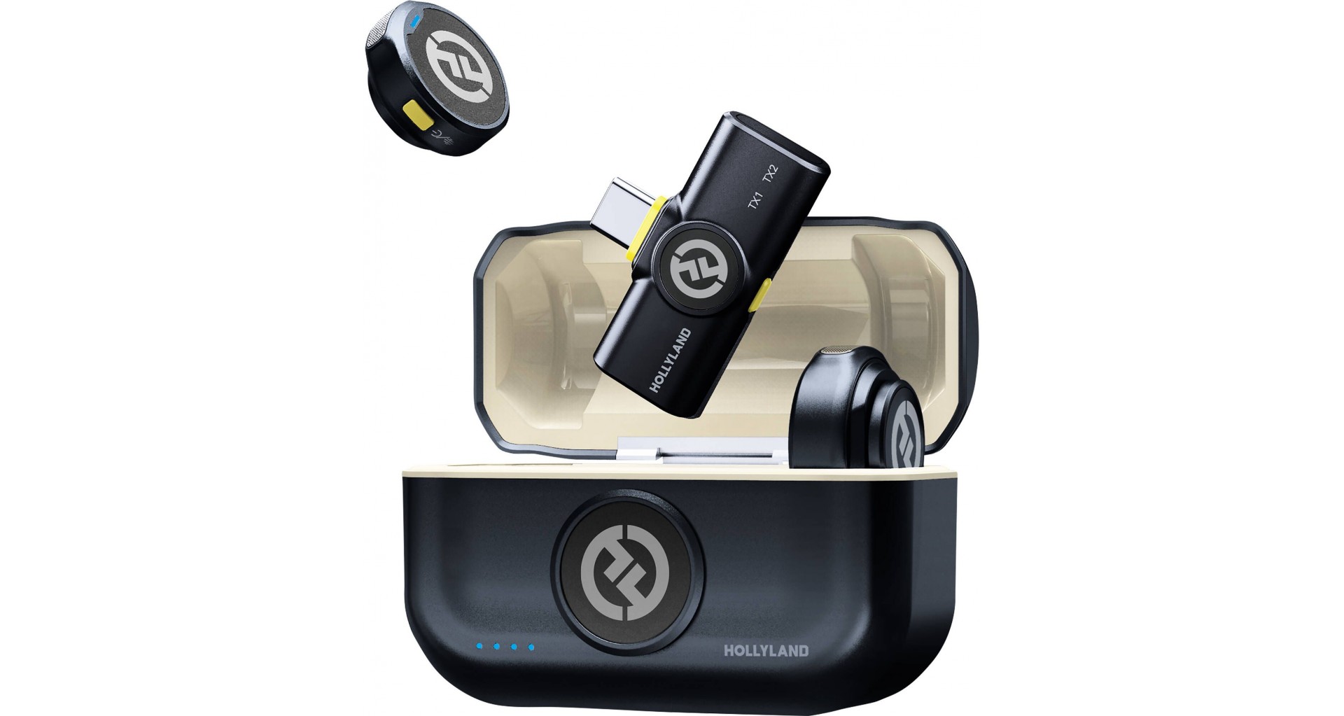 Hollyland LARK M2 with USB-C Plug Duo - Shine Charcoal Sistem