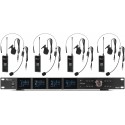 Power Dynamics PD524B UHF Wireless Microphone Set with 4 bodypack microphones
