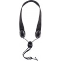 Rico by D-Addario Fabric Sax Strap Black with Metal Hook SJA11