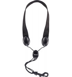 Rico by D-Addario Fabric Sax Strap Black with Plastic Snap Hook SJA13