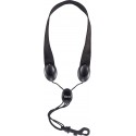 Rico by D-Addario Fabric Sax Strap Black with Plastic Snap Hook SJA13