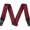 Fender Wavy Checkerboard Polyester Strap Red