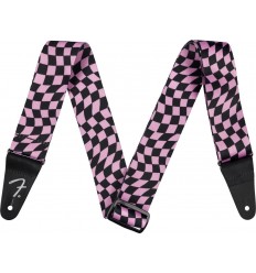 Fender Wavy Checkerboard Polyester Strap Pink