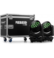 Beamz Nereid1940 Outdoor LED Bee Eye Moving Head with Zoom 2pcs in Flightcase