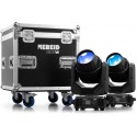 Beamz Nereid120 Outdoor LED Beam Moving Head 2pcs in Flightcase