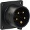 PCE 70x70 straight 16A 5p 6h IP44 black