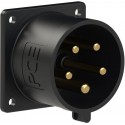 PCE 70x70 straight 32A 5p 6h IP44 black