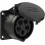 PCE 70x70 mm 16A 5p 6h IP44/IP54 black