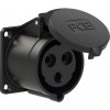PCE 70x70 mm 32A 3p 6h IP44 TT black