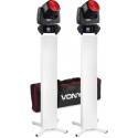 2 x Beamz Fuze75B + Vonyx DJP165 DJ PLINTH