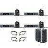 4 x Sennheiser EW IEM G4 (A) + cabluri antena + case rack