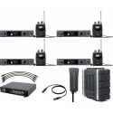 4 x Sennheiser EW IEM G4 (A) + combiner + antena + case rack