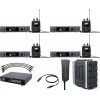 4 x Sennheiser EW IEM G4 (A) + combiner + antena + case rack