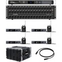 Midas M32C + DL32 + 4 x Sennheiser EW IEM G4 + rack + cablu