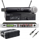 Shure SLXD24/SM58 + procesor Tascam + case 2U
