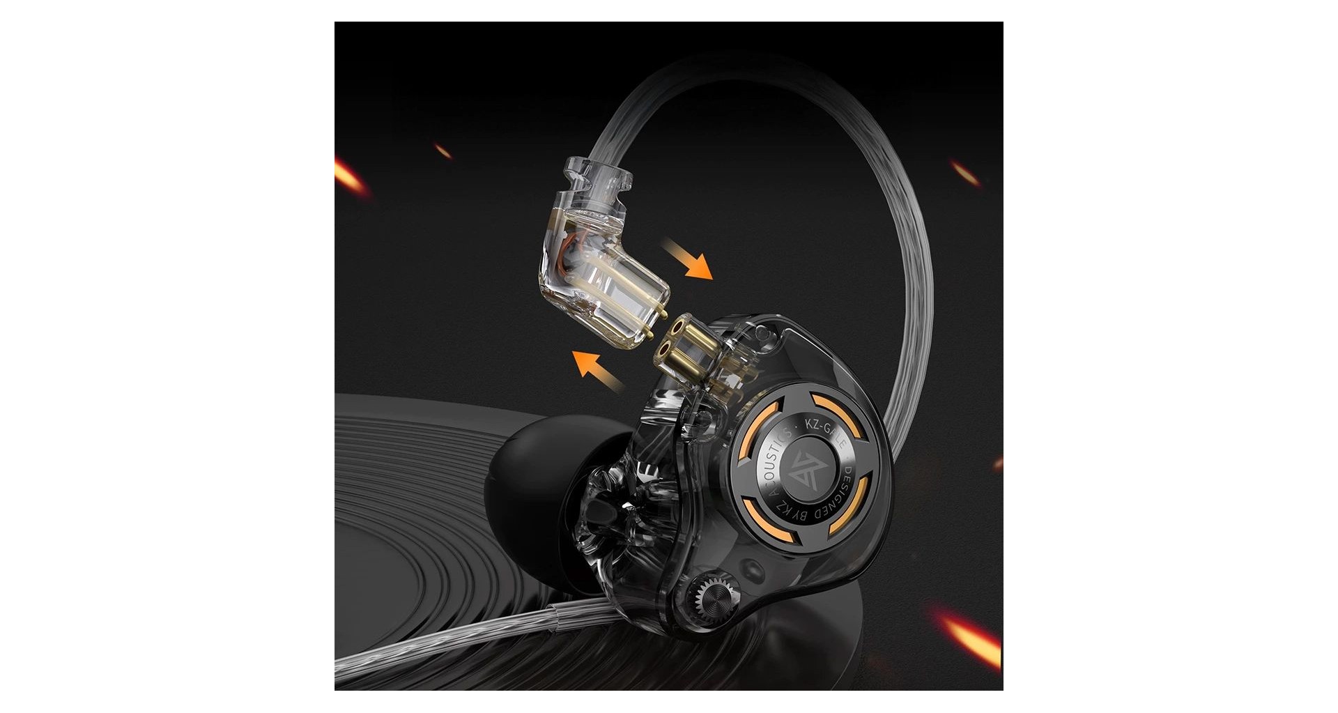 KZ Acoustics Gale no switch Casti monitorizare In-Ear - Zeedo Shop