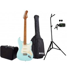 Pachete Zeedo Shop JET Guitars JS-300 BL SSS + Combo portabil si Accesorii