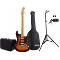 JET Guitars JS-300 SB SSS + Combo portabil si Accesorii