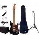 JET Guitars JS-300 BK SSS + amplificator si accesorii