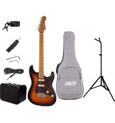 JET Guitars JS-400 SB HSS + amplificator si accesorii
