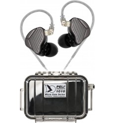 KZ PR1 Black (Balanced) + Peli™ 1010 MicroCase Negru/Transparent