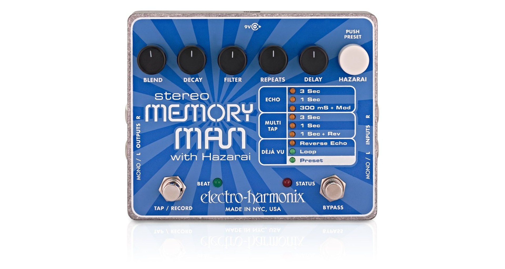 Electro Harmonix Stereo Memory Man with Hazarai Pedala Delay