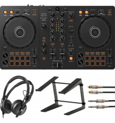 Pioneer DJ DDJ-FLX4 + Sennheiser HD 25 + cablu si stativ laptop