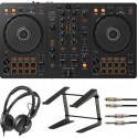 Pioneer DJ DDJ-FLX4 + Sennheiser HD 25 + cablu si stativ laptop