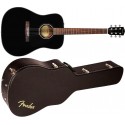 Fender CD-60 Dreadnought V3 WN Black cu hardcase
