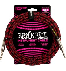 Ernie Ball 6396 Braided 5,5m - Red/Black